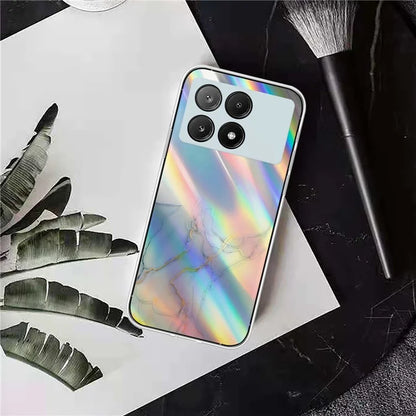 For Xiaomi Redmi K70E 5G / Poco X6 Pro 5G TPU Case Colorful Laser Marble Pattern Phone Cases