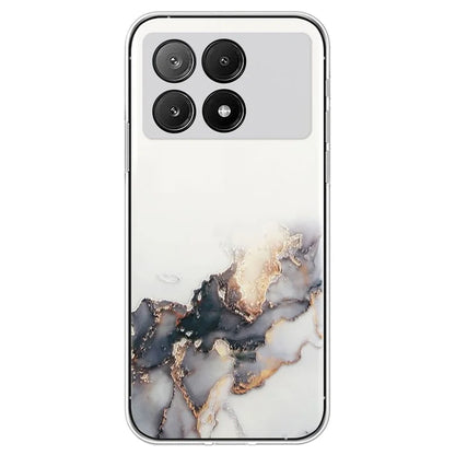 For Xiaomi Redmi K70E 5G / Poco X6 Pro 5G TPU Case Marble Pattern Embossing Shockproof Phone Cover