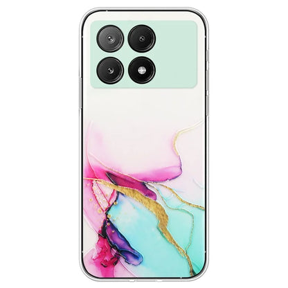 For Xiaomi Redmi K70E 5G / Poco X6 Pro 5G TPU Case Marble Pattern Embossing Shockproof Phone Cover