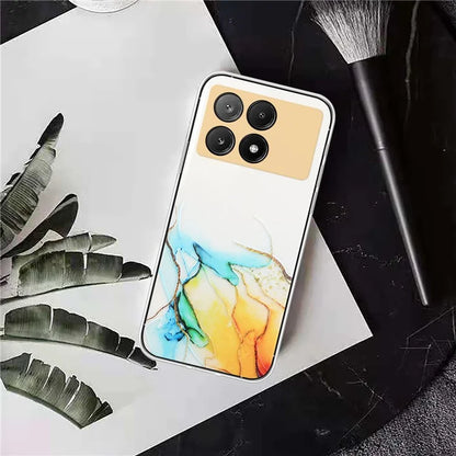 For Xiaomi Redmi K70E 5G / Poco X6 Pro 5G TPU Case Marble Pattern Embossing Shockproof Phone Cover