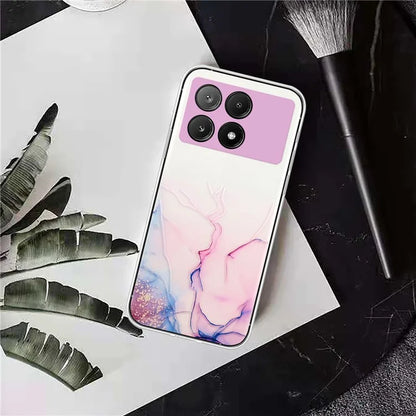 For Xiaomi Redmi K70E 5G / Poco X6 Pro 5G TPU Case Marble Pattern Embossing Shockproof Phone Cover