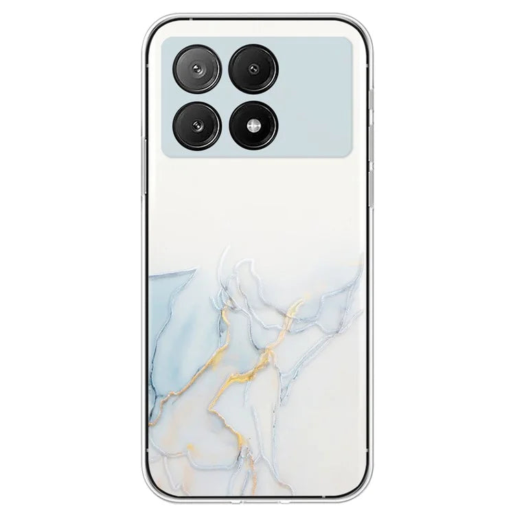 For Xiaomi Redmi K70E 5G / Poco X6 Pro 5G TPU Case Marble Pattern Embossing Shockproof Phone Cover