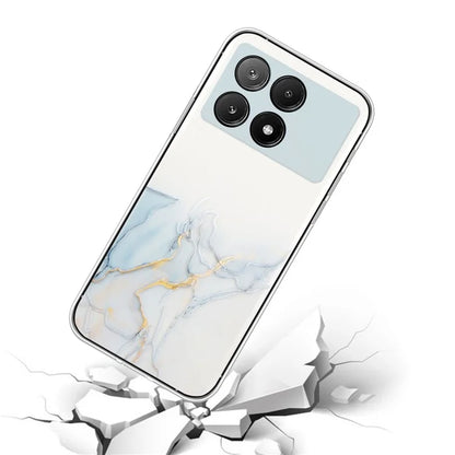 For Xiaomi Redmi K70E 5G / Poco X6 Pro 5G TPU Case Marble Pattern Embossing Shockproof Phone Cover