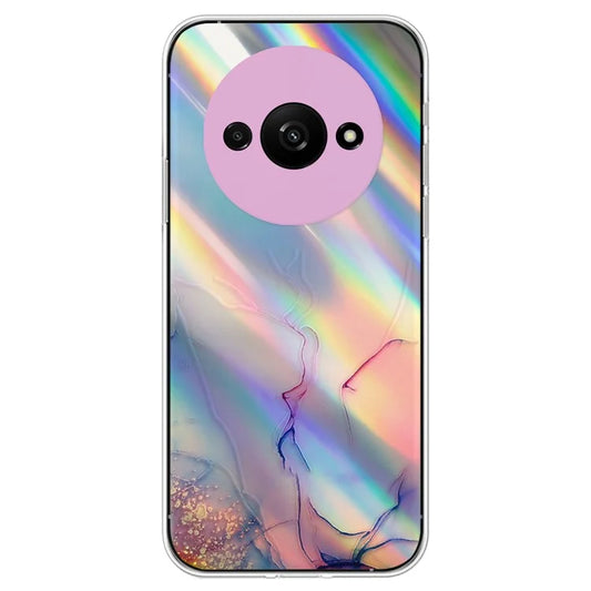 For Xiaomi Redmi A3 TPU Case Colorful Laser Marble Pattern Anti-Drop Phone Cover
