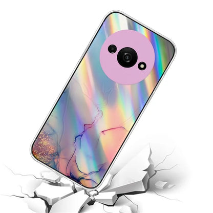 For Xiaomi Redmi A3 TPU Case Colorful Laser Marble Pattern Anti-Drop Phone Cover