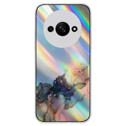 For Xiaomi Redmi A3 TPU Case Colorful Laser Marble Pattern Anti-Drop Phone Cover