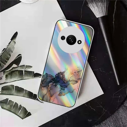 For Xiaomi Redmi A3 TPU Case Colorful Laser Marble Pattern Anti-Drop Phone Cover