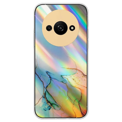 For Xiaomi Redmi A3 TPU Case Colorful Laser Marble Pattern Anti-Drop Phone Cover
