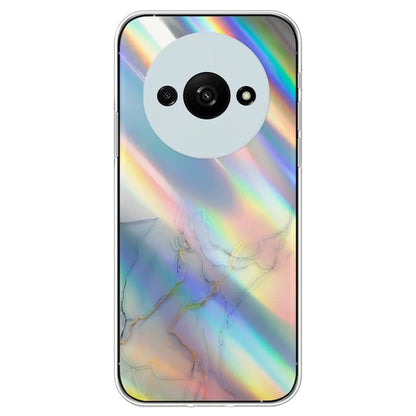 For Xiaomi Redmi A3 TPU Case Colorful Laser Marble Pattern Anti-Drop Phone Cover