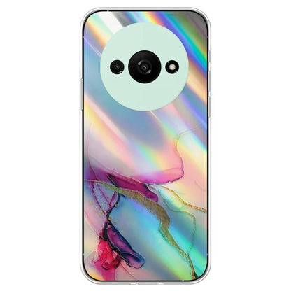 For Xiaomi Redmi A3 TPU Case Colorful Laser Marble Pattern Anti-Drop Phone Cover