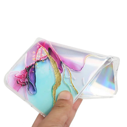 For Xiaomi Redmi Note 13 Pro 5G / Poco X6 5G TPU Case Marble Pattern Laser Cell Phone Cover
