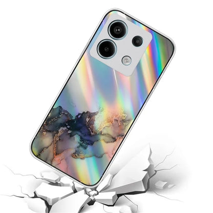 For Xiaomi Redmi Note 13 Pro 5G / Poco X6 5G TPU Case Marble Pattern Laser Cell Phone Cover