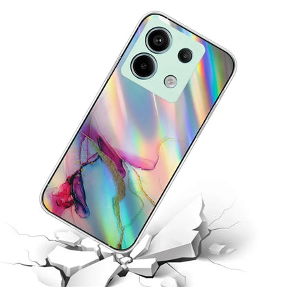 For Xiaomi Redmi Note 13 Pro 5G / Poco X6 5G TPU Case Marble Pattern Laser Cell Phone Cover