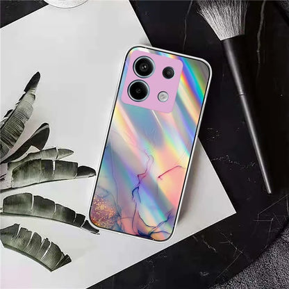 For Xiaomi Redmi Note 13 Pro 5G / Poco X6 5G TPU Case Marble Pattern Laser Cell Phone Cover