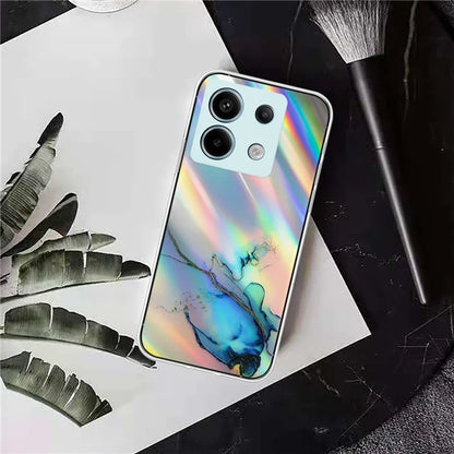 For Xiaomi Redmi Note 13 Pro 5G / Poco X6 5G TPU Case Marble Pattern Laser Cell Phone Cover