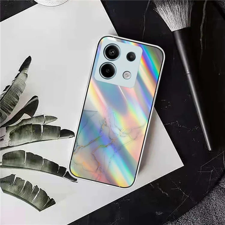 For Xiaomi Redmi Note 13 Pro 5G / Poco X6 5G TPU Case Marble Pattern Laser Cell Phone Cover