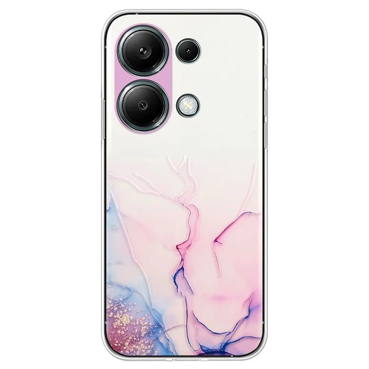 For Xiaomi Poco M6 Pro 4G / Redmi Note 13 Pro 4G Case Embossing Marble Pattern TPU Phone Shell