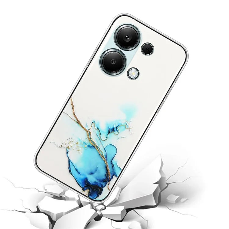 For Xiaomi Poco M6 Pro 4G / Redmi Note 13 Pro 4G Case Embossing Marble Pattern TPU Phone Shell