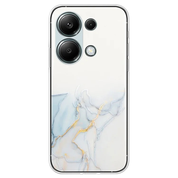 For Xiaomi Poco M6 Pro 4G / Redmi Note 13 Pro 4G Case Embossing Marble Pattern TPU Phone Shell