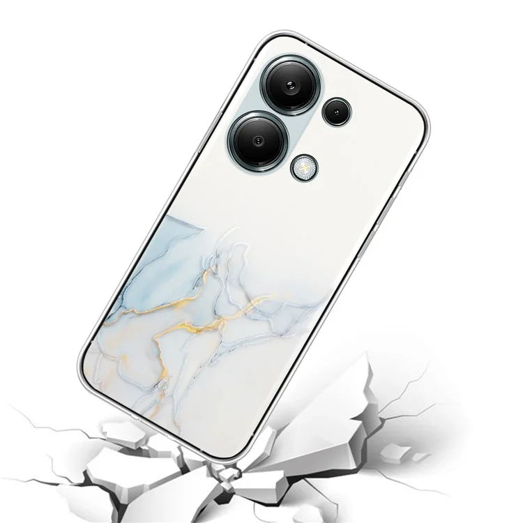 For Xiaomi Poco M6 Pro 4G / Redmi Note 13 Pro 4G Case Embossing Marble Pattern TPU Phone Shell