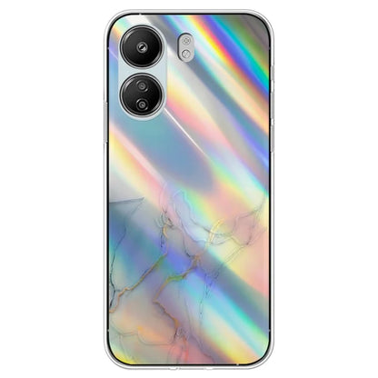 TPU Case for Xiaomi Poco C65 4G / Redmi 13C 4G , Marble Pattern Laser Cell Phone Cover