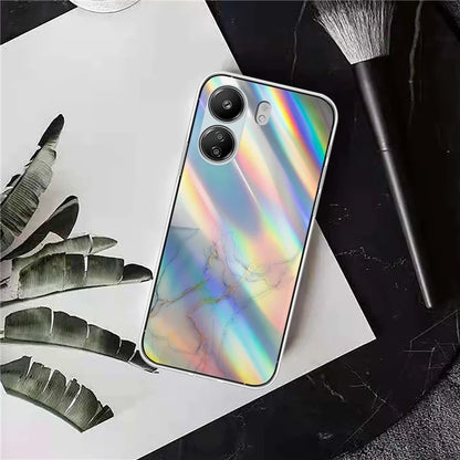 TPU Case for Xiaomi Poco C65 4G / Redmi 13C 4G , Marble Pattern Laser Cell Phone Cover