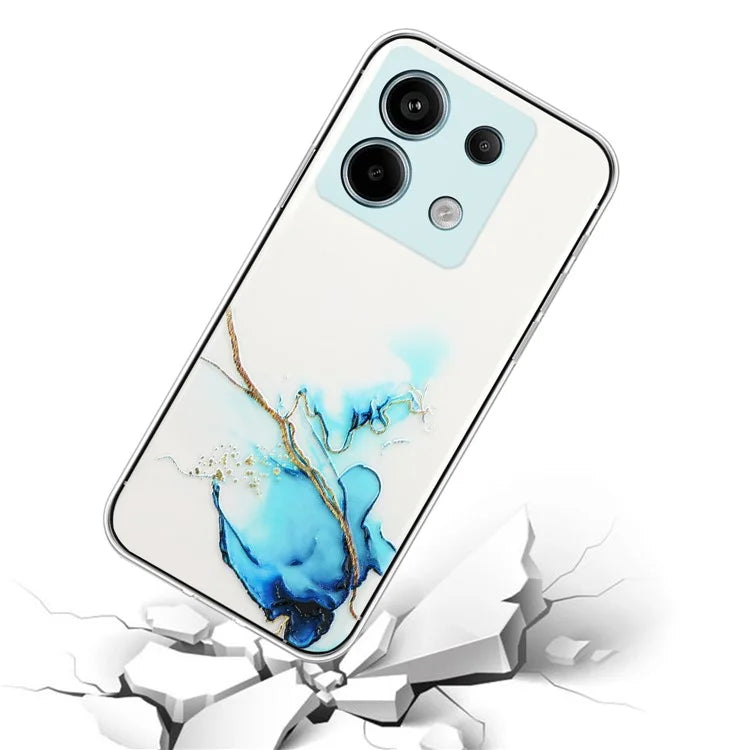 For Xiaomi Poco X6 5G / Redmi Note 13 Pro 5G Phone Case Embossing Marble Pattern TPU Back Cover