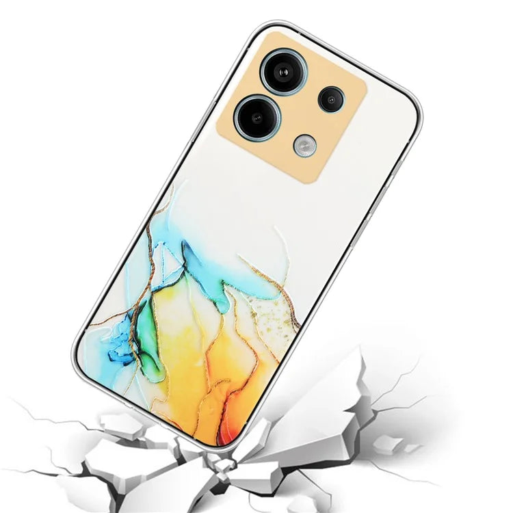 For Xiaomi Poco X6 5G / Redmi Note 13 Pro 5G Phone Case Embossing Marble Pattern TPU Back Cover