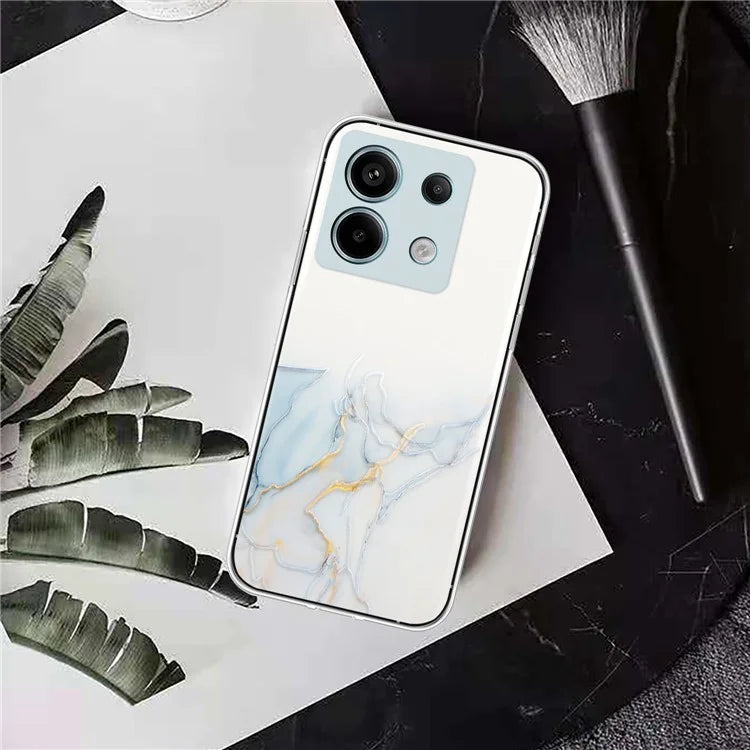 For Xiaomi Poco X6 5G / Redmi Note 13 Pro 5G Phone Case Embossing Marble Pattern TPU Back Cover