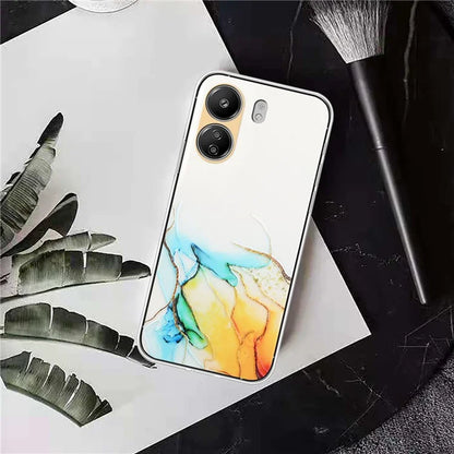 For Xiaomi Poco C65 4G / Redmi 13C 4G Phone Case Flexible TPU Embossing Marble Pattern Back Cover