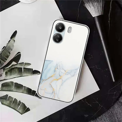 For Xiaomi Poco C65 4G / Redmi 13C 4G Phone Case Flexible TPU Embossing Marble Pattern Back Cover