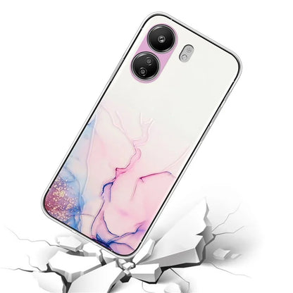 For Xiaomi Poco C65 4G / Redmi 13C 4G Phone Case Flexible TPU Embossing Marble Pattern Back Cover