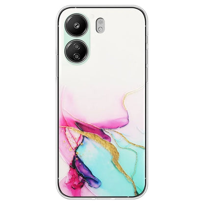 For Xiaomi Poco C65 4G / Redmi 13C 4G Phone Case Flexible TPU Embossing Marble Pattern Back Cover