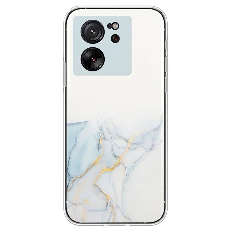 For Xiaomi 13T / 13T Pro / Redmi K60 Ultra Phone Back Case TPU Embossing Marble Pattern Cover