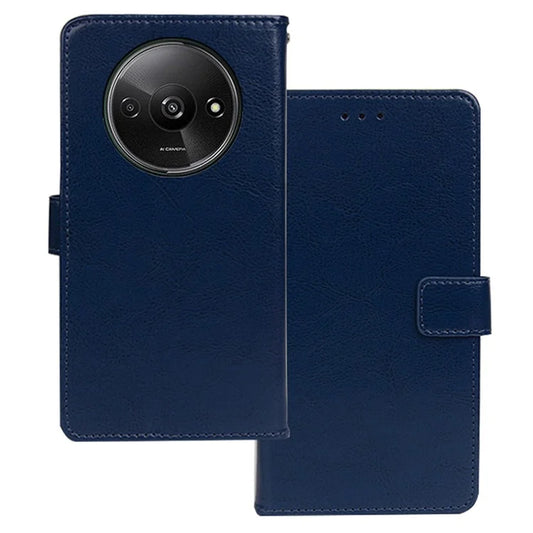 IDEWEI For Xiaomi Redmi A3 Case Crazy Horse Texture Leather Phone Cover with Card Slots Wallet