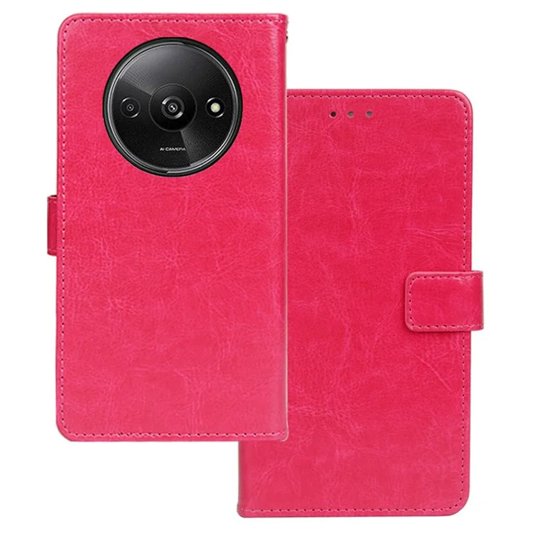 IDEWEI For Xiaomi Redmi A3 Case Crazy Horse Texture Leather Phone Cover with Card Slots Wallet