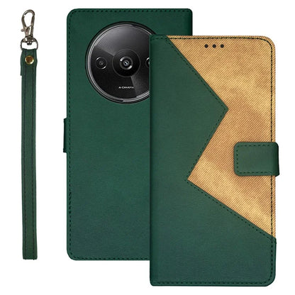 IDEWEI For Xiaomi Redmi A3 Case Splicing Color Card Slots Leather Stand Phone Cover