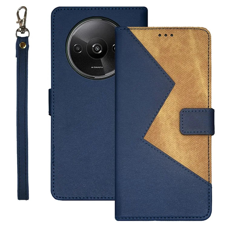 IDEWEI For Xiaomi Redmi A3 Case Splicing Color Card Slots Leather Stand Phone Cover