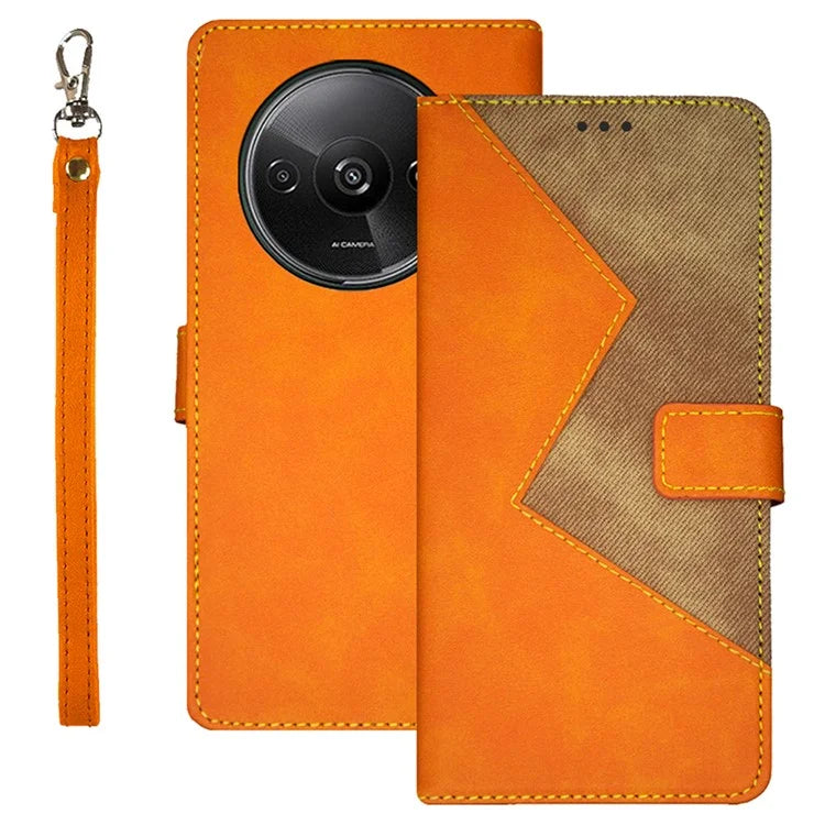 IDEWEI For Xiaomi Redmi A3 Case Splicing Color Card Slots Leather Stand Phone Cover