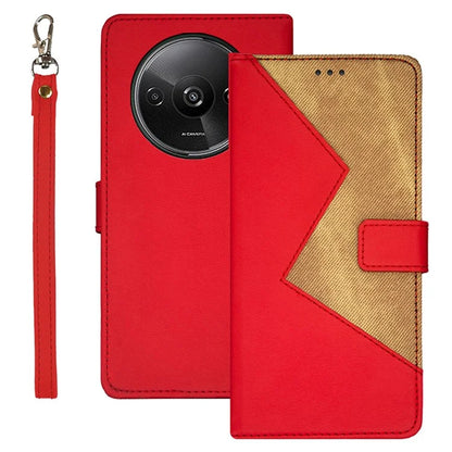 IDEWEI For Xiaomi Redmi A3 Case Splicing Color Card Slots Leather Stand Phone Cover
