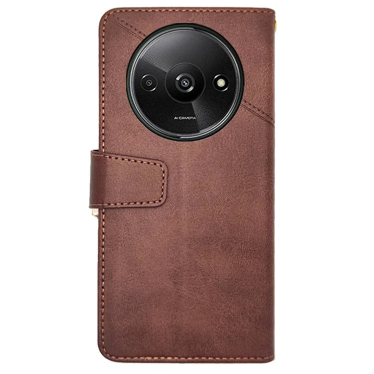 IDEWEI For Xiaomi Redmi A3 Case Calf Texture Wallet PU Leather Flip Phone Cover
