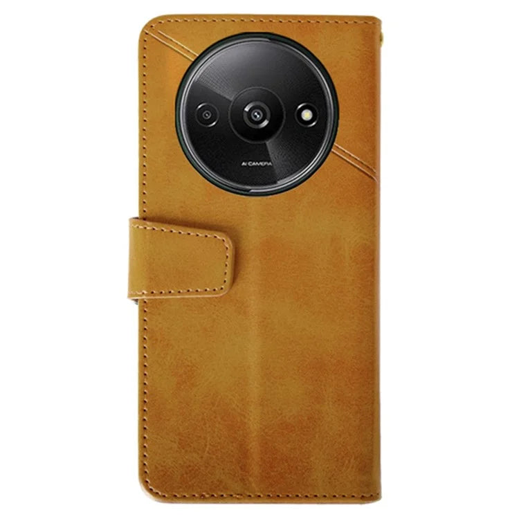 IDEWEI For Xiaomi Redmi A3 Case Calf Texture Wallet PU Leather Flip Phone Cover