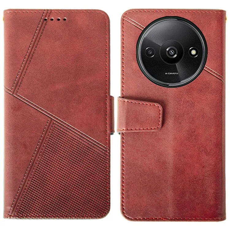 IDEWEI For Xiaomi Redmi A3 Case Calf Texture Wallet PU Leather Flip Phone Cover