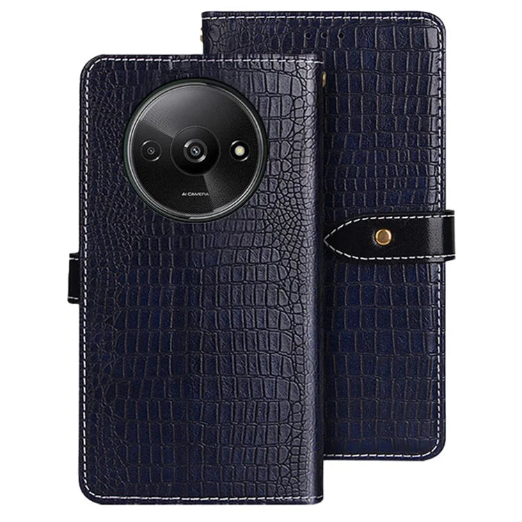IDEWEI For Xiaomi Redmi A3 Leather Case Crocodile Texture Magnetic Clasp Wallet Cover
