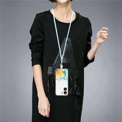 For Xiaomi Poco C65 4G / Redmi 13C 4G Case Marble Pattern Anti-drop TPU Phone Cover with Lanyard