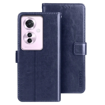 IDEWEI For Oppo Reno11 F 5G Leather Case Folio Flip Wallet Protective Phone Cover