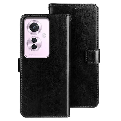 IDEWEI For Oppo Reno11 F 5G Leather Case Folio Flip Wallet Protective Phone Cover