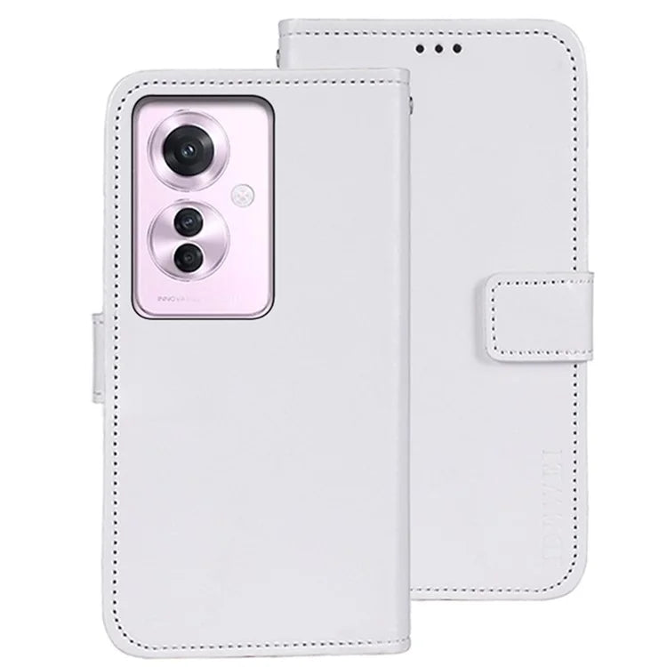 IDEWEI For Oppo Reno11 F 5G Leather Case Folio Flip Wallet Protective Phone Cover