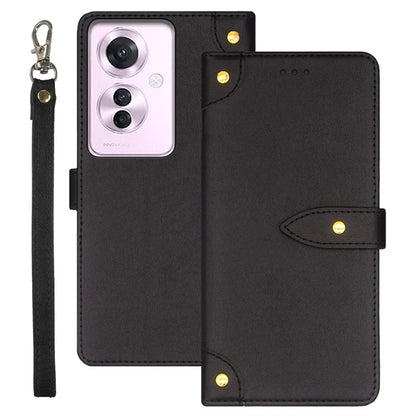 IDEWEI For Oppo Reno11 F 5G Case Card Slots PU Leather + TPU Protective Phone Cover
