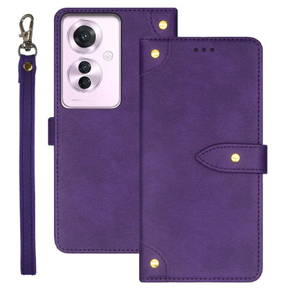 IDEWEI For Oppo Reno11 F 5G Case Card Slots PU Leather + TPU Protective Phone Cover